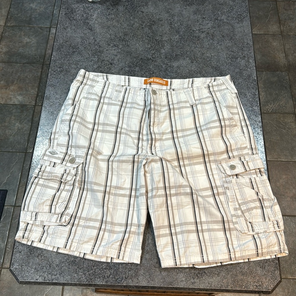 Men’s Plaid Lee Dungaree Shorts